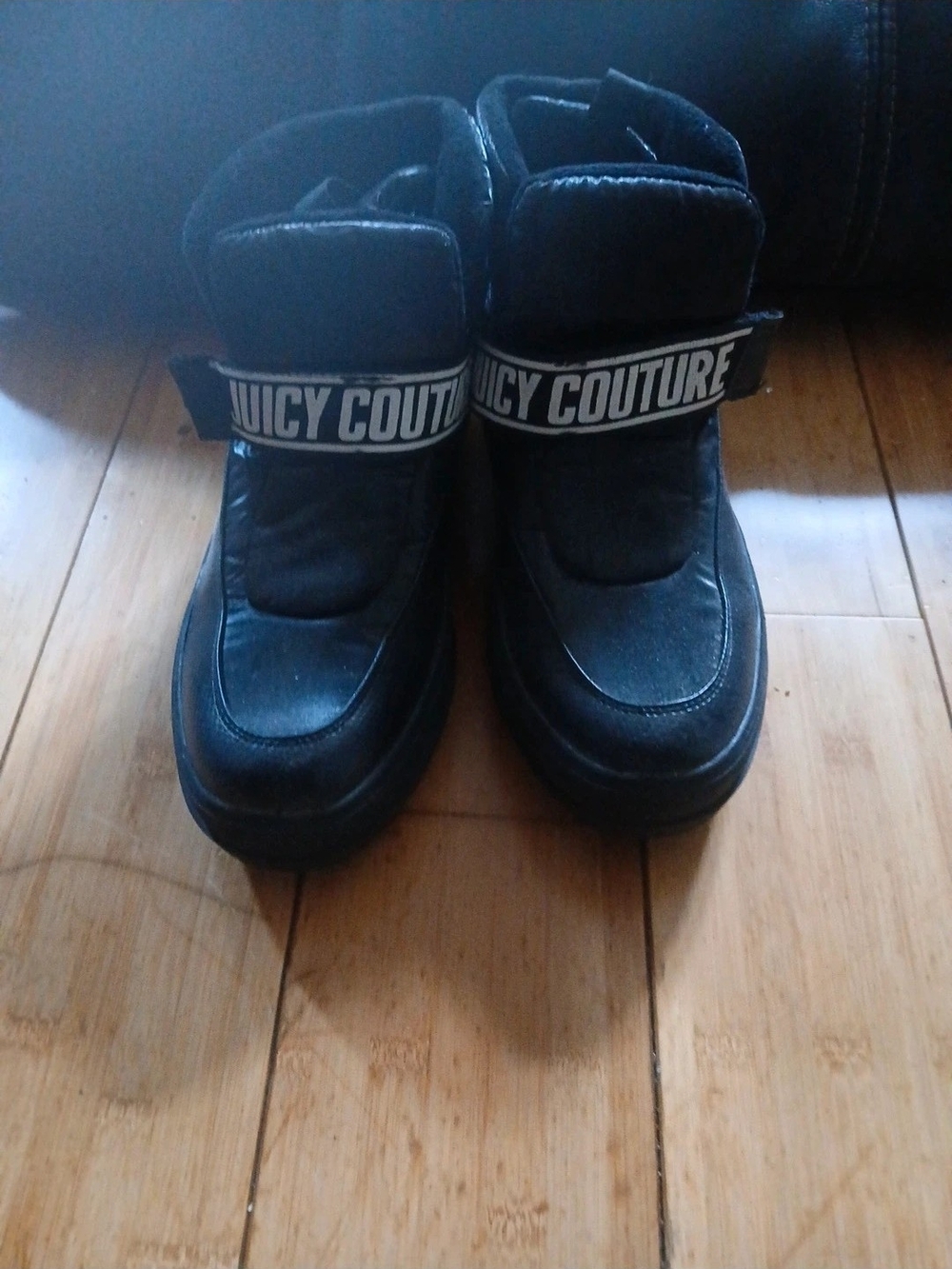 Juicy Couture Womens Black High-Top Sneakers